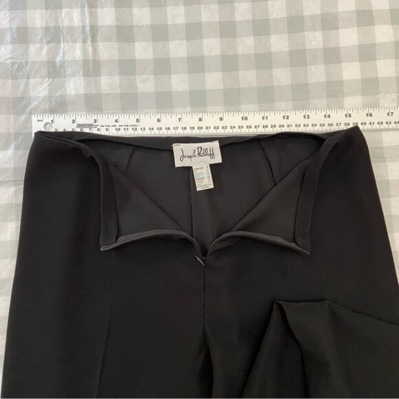 Joseph Ribkoff black trouser pants front zipper wide contemporary 8-10 - Picture 13 of 14